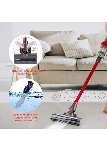 Dyson V7, V8, V10, V11, SV12, SV14 Elektrikli Süpürge Için Doğrudan Tahrikli Fırça ve Kilit Aksesuarlarına Sahip Elektrikli Fırça (Yurt Dışından) indirimleri