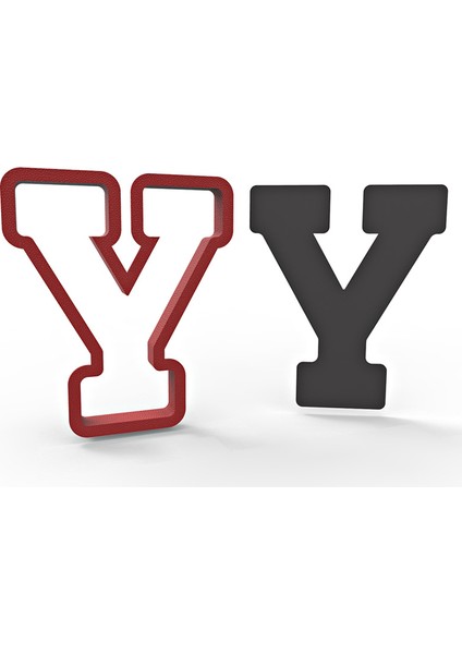 Büyük Y Harfi 11 cm Kurabiye Kalıbı