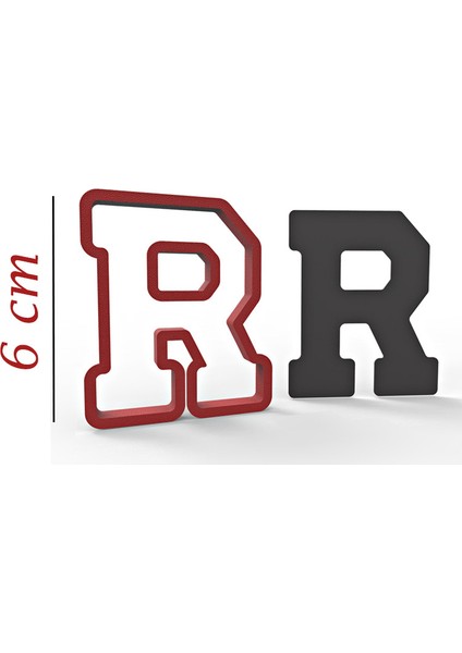 6 cm R Harfi Kurabiye Kalıbı