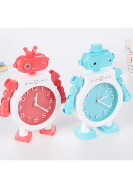 Yatak Odası Çalar Saat Ortak Kol Hareketi ile Serin Robot Karikatür Dekorasyon Çocuklar Için Hediyeler Okula Dönüş B (Yurt Dışından)