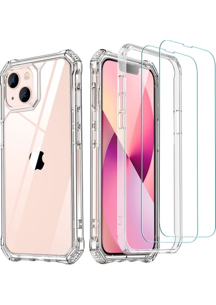 Esr iPhone 13 Air Armor 360 Tam Korumalı Kılıf ve Temperli Koruyucu Clear