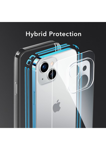 Esr iPhone 14 Ice Shield Temperli Şeffaf Kılıf - Clear