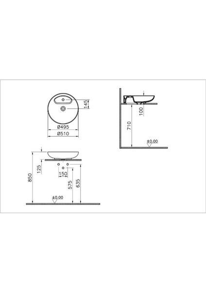 Memoria Çanak Lavabo 50 cm 5880B403-0563