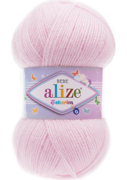 Şekerim Bebe 185 Pastel Pembe Anti-Pilling El Örgü Ipi 100 Gr.