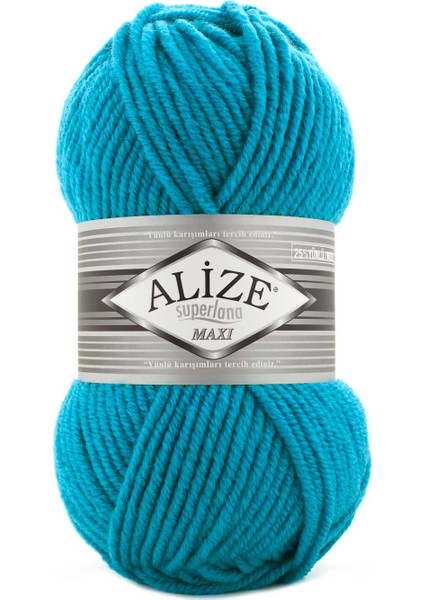 5 Adet Alize Superlana Maxi 484 Turkuaz