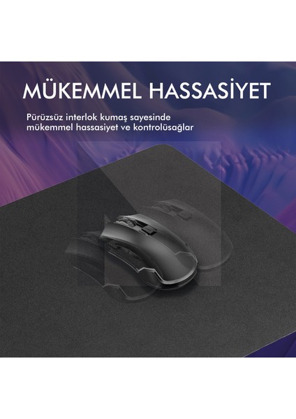 - MP005 - 22x18 Small Siyah Gaming Mousepad | Kaymaz Taban, Oyuncu Gamepad, Ev, Ofis, Oyun