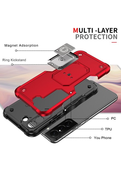 Samsung Galaxy S24+ 5g Için Halka Tutucu Zırh Kılıfı (Yurt Dışından) modelleri