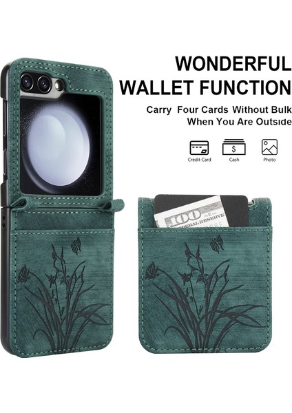 Samsung Galaxy Z Flip5 Için Orkide Pu Kılıf (Yurt Dışından)