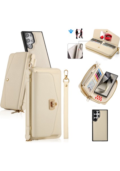 Samsung Galaxy S24 5g Için Fermuarlı Cüzdan Kılıf (Yurt Dışından)
