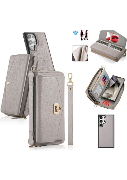 Samsung Galaxy S24 5g Için Fermuarlı Cüzdan Kılıf (Yurt Dışından)