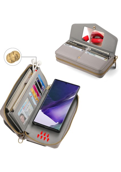 Samsung Galaxy NOTE20 Ultra Için Fermuarlı Cüzdan Kılıf (Yurt Dışından) fırsatları