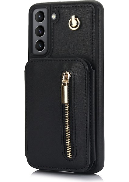 Samsung Galaxy S21+ 5g Için Fermuarlı Kart Çantası Telefon Kılıfı (Yurt Dışından) fiyatları