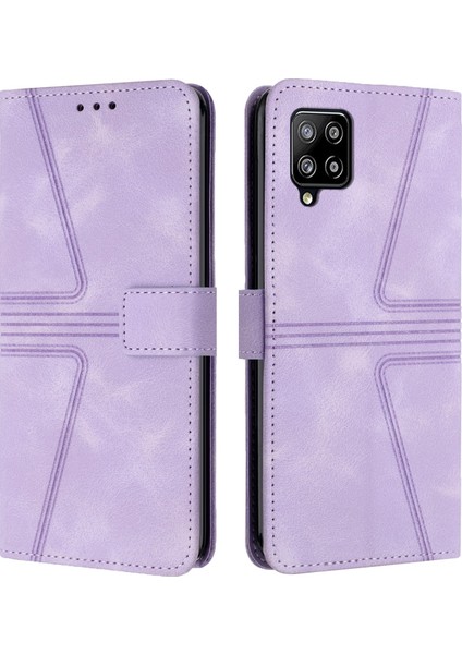 Samsung Galaxy A22 4g Için Üçgen Deri Telefon Kılıfı (Yurt Dışından)