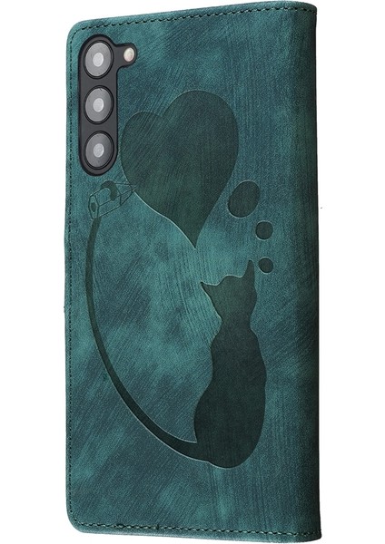 Samsung Galaxy S23+ 5g Için Kalem Kalp Kedi Pu Kılıf (Yurt Dışından) fırsatları