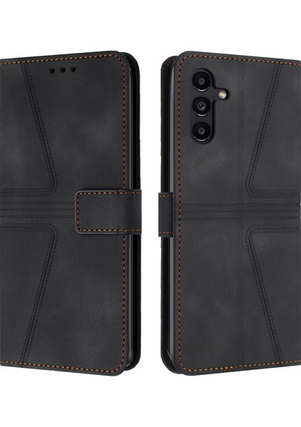 Samsung Galaxy A15 Için Üçgen Deri Telefon Kılıfı (Yurt Dışından)