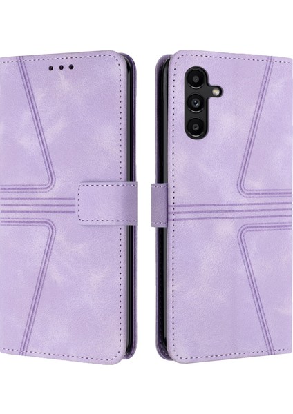 Samsung Galaxy A15 Için Üçgen Deri Telefon Kılıfı (Yurt Dışından)