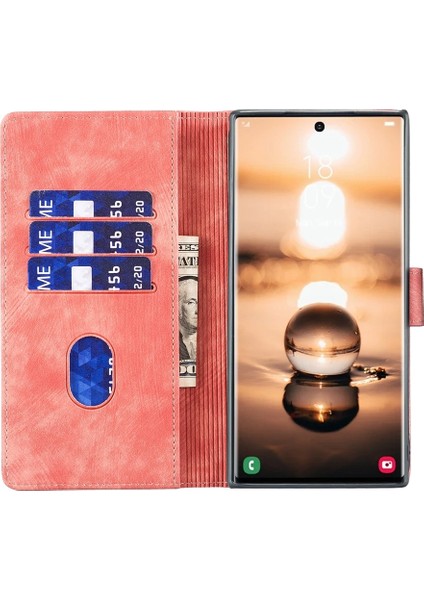 Samsung Galaxy S24 Ultra 5g Için Kalem Kalp Kedi Pu Kılıf (Yurt Dışından)