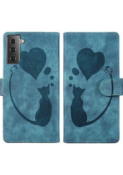 Samsung Galaxy S22 5g Için Kalem Kalp Kedi Pu Kılıf (Yurt Dışından)