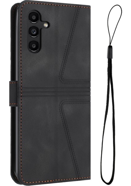 Samsung Galaxy A55 5g Için Üçgen Deri Telefon Kılıfı (Yurt Dışından)