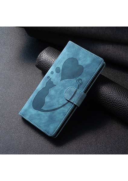 Samsung Galaxy S22+ 5g Için Kalem Kalp Kedi Pu Kılıf (Yurt Dışından)