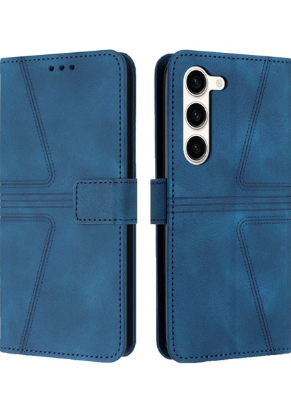 Samsung Galaxy S23 5g Için Üçgen Deri Telefon Kılıfı (Yurt Dışından)