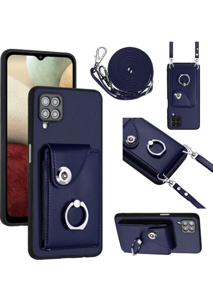 Samsung Galaxy A12 Için Crossbody Kart Çantası Kılıfı (Yurt Dışından)