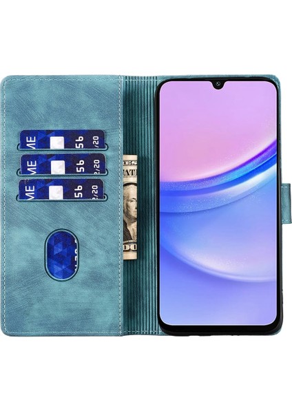 Samsung Galaxy A15 5g Için Kalem Kalp Kedi Pu Kılıf (Yurt Dışından)