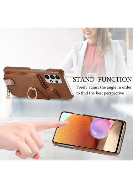 Samsung Galaxy A32 4g Için Deri Cüzdan Telefon Kılıfı (Yurt Dışından)