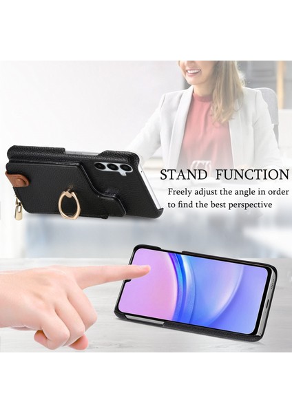 Samsung Galaxy A15 Için Deri Cüzdan Telefon Kılıfı (Yurt Dışından)