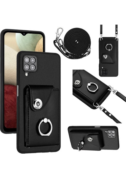 Samsung Galaxy A12 Için Crossbody Kart Çantası Kılıfı (Yurt Dışından)