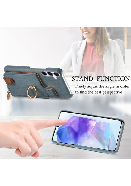 Samsung Galaxy A55 5g Deri Cüzdan Telefon Kılıfı (Yurt Dışından)