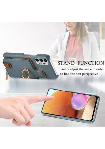 Samsung Galaxy A32 4g Için Deri Cüzdan Telefon Kılıfı (Yurt Dışından)