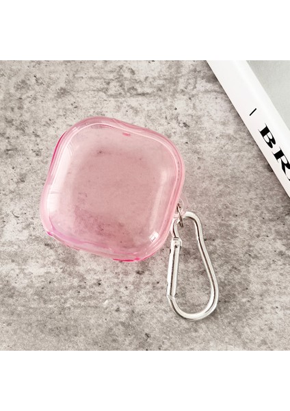 Samsung Galaxy Buds Canlı-Şeffaf Pembe Için Tpu Koruyucu Kulaklık Kılıfı Kapağı (Yurt Dışından)
