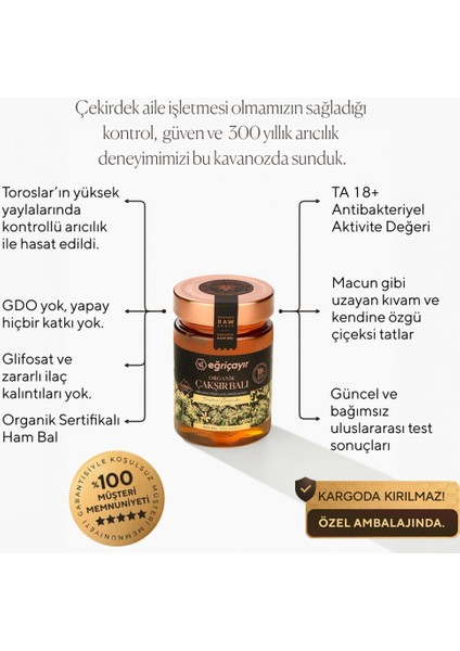 Organik Çakşır Çiçek Balı 450 gr