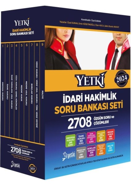 Yetki Yayınları 2024 İdari Hakimlik Soru Bankası Seti