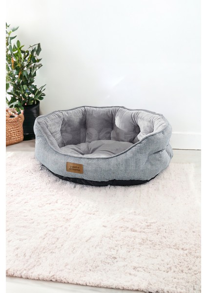 Sprit Lüks Kedi/köpek Yatağı, Kapitoneli, Kaymaz Altlık