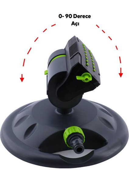 Tablalı Hareketli Su Tabancası Fıskiyesi 16 Çıkışlı Dönerli Bahçe Çim Sulama Aparatı Plastik DY7080 fırsatları