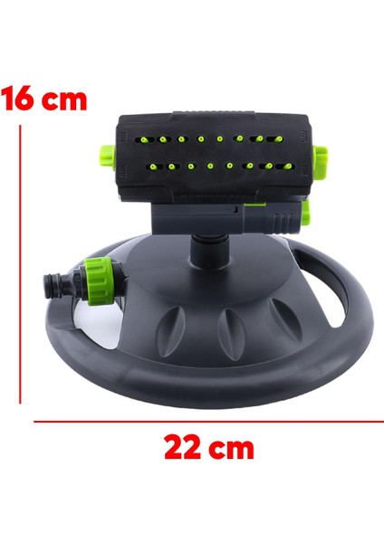 Tablalı Hareketli Su Tabancası Fıskiyesi 16 Çıkışlı Dönerli Bahçe Çim Sulama Aparatı Plastik DY7080 indirimleri