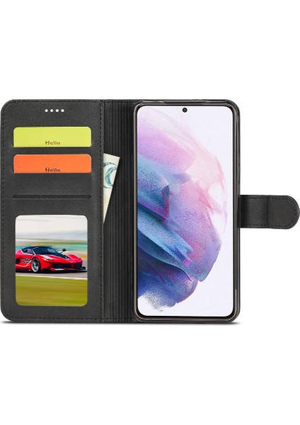 Samsung Galaxy S21 Kart Yuvaları Cüzdan Buzağı Doku Yatay Için Kılıf (Yurt Dışından) fiyatları