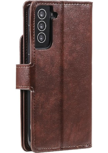 Samsung Galaxy S21 Artı Pu Deri Manyetik Cüzdan Kickstand 9 (Yurt Dışından)