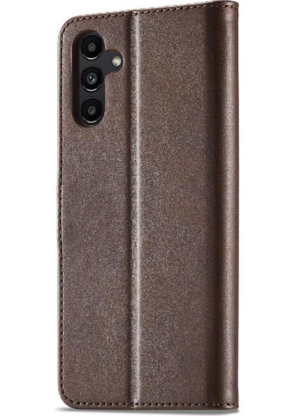 Samsung Galaxy Holder 5g Için Tutucu ile Buzağı Doku Yatay Kapak (Yurt Dışından)