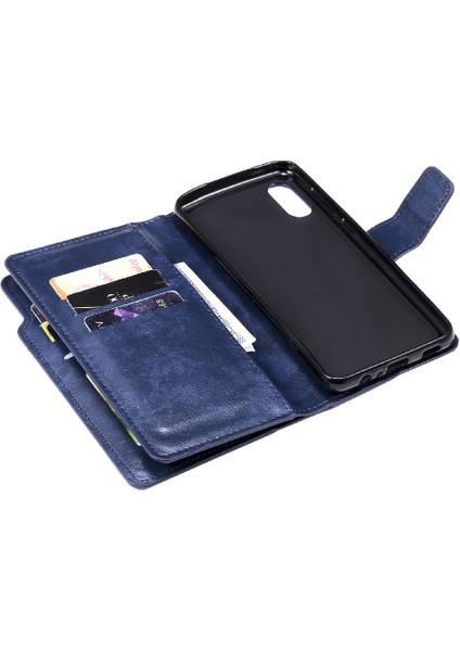 Samsung Galaxy A02 Manyetik Kickstand 9 Kart Yuvaları Cüzdan Pu Için Kılıf (Yurt Dışından) fırsatları