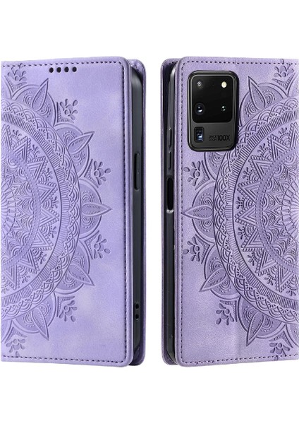 Samsung Galaxy S20 Ultra Tam Koruma Kartı Ekleme Pu Flip Için Kılıf (Yurt Dışından)