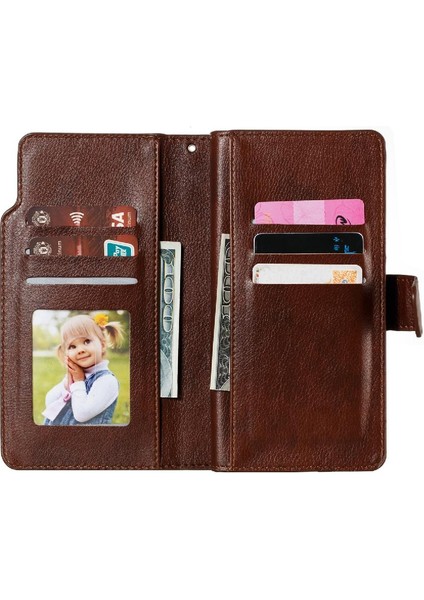 Samsung Galaxy S20 Ultra 9 Kart Yuvaları Manyetik Kickstand Pu (Yurt Dışından) modelleri