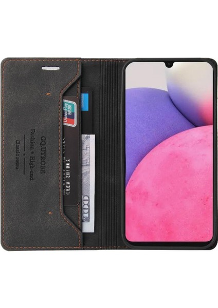 Samsung Galaxy A33 5g Kickstand Premium Deri Iki Kart Yuvaları Için Kılıf (Yurt Dışından) fırsatları