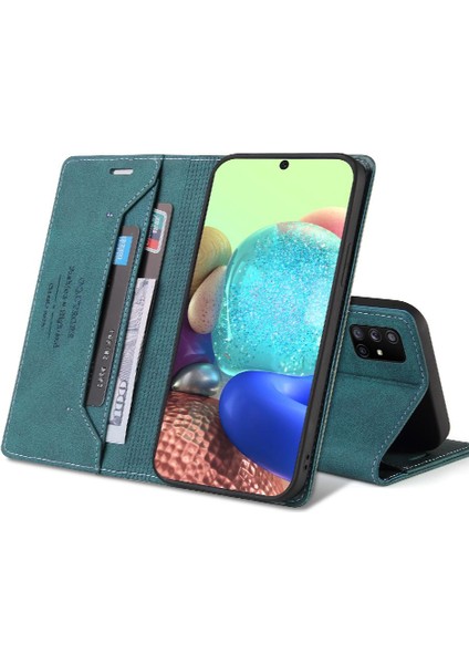Samsung Galaxy A71 4g Kickstand Iki Kart Yuvaları Premium Deri (Yurt Dışından)