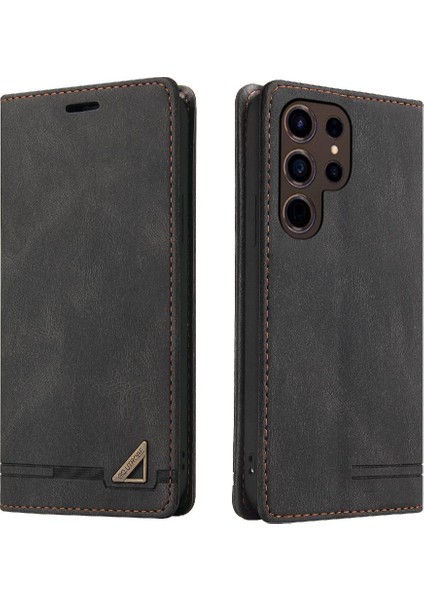 Samsung Galaxy S24 Için Kılıf Ultra Premium Deri Iki Kart Yuvaları Prim (Yurt Dışından)