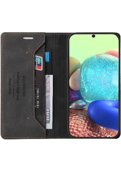 Samsung Galaxy A71 4g Kickstand Iki Kart Yuvaları Premium Deri (Yurt Dışından) modelleri