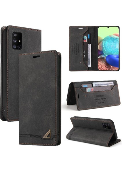 Samsung Galaxy A71 4g Kickstand Iki Kart Yuvaları Premium Deri (Yurt Dışından) indirimleri