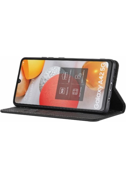 Samsung Galaxy A12 5g Için Kılıf El Cüzdan Pu Deri Kapak Çevirin Folio (Yurt Dışından)